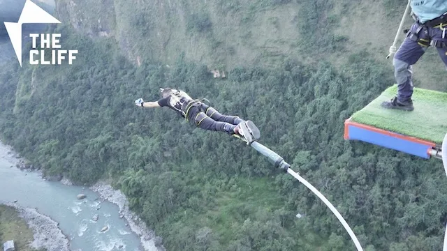 Bungee jumping adventure at The Cliff in Nepal