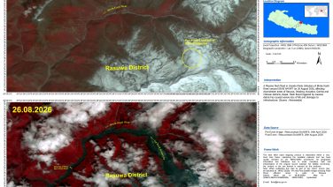 ESA satellite imagery showing the 2026 Nepal floods in the Himalayan river corridor.